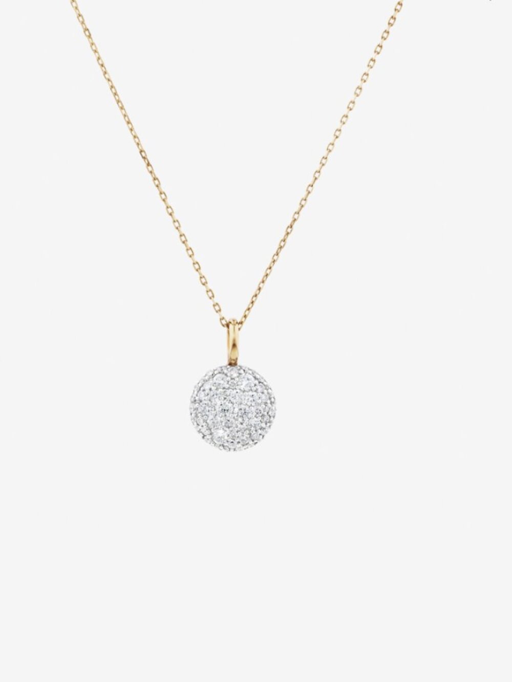 Diamond Pendant in 10kt Yellow Gold and Rhodium